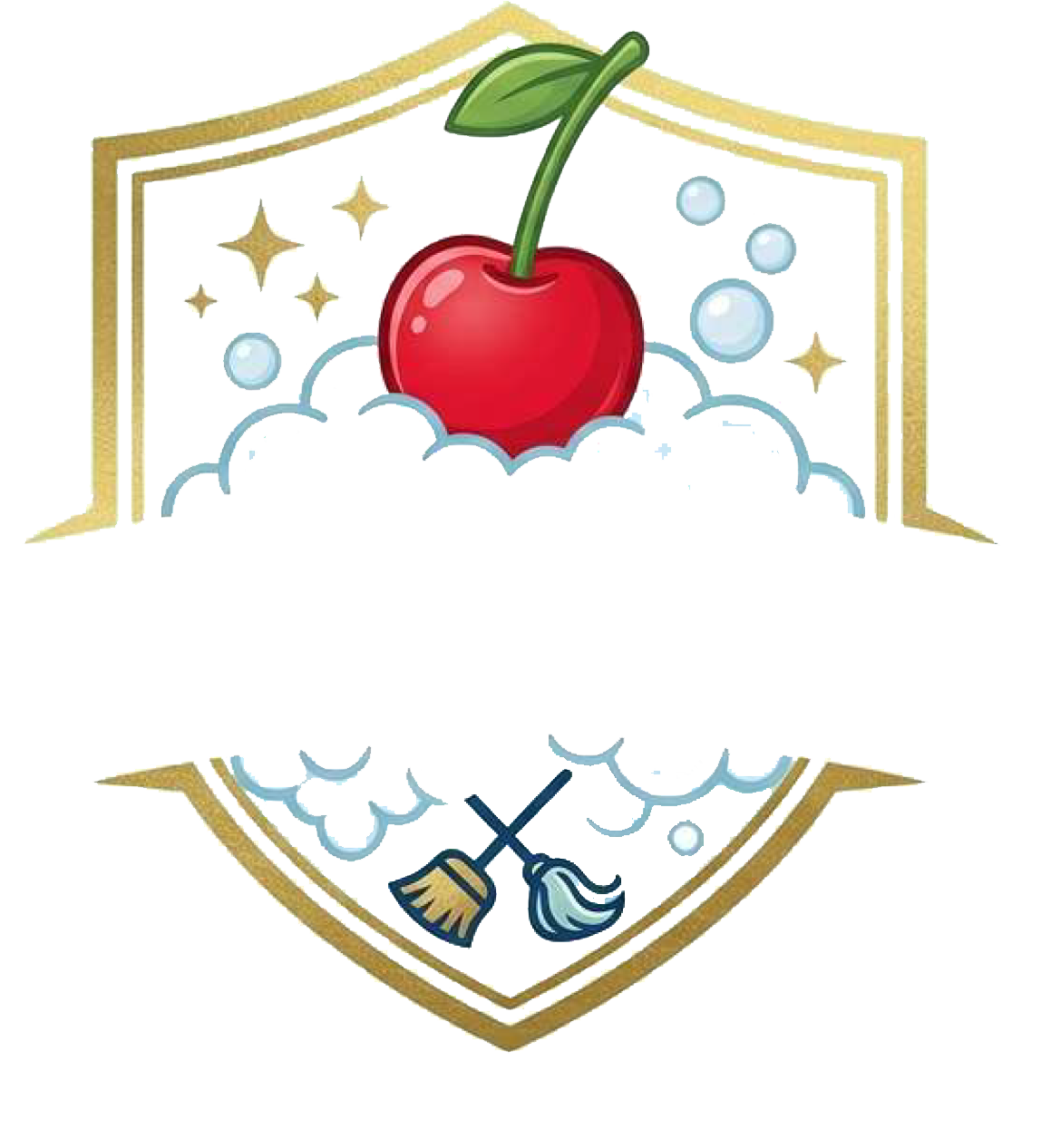 With a Cherry On Top Cleaning Service Logo